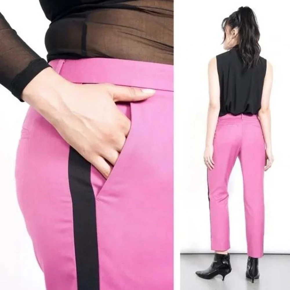 Wildfang The Empower Color block Slim Crop‎ Pants Size 12 NEW